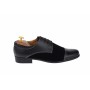 Pantofi barbati eleganti din piele naturala combinata, culoare neagra, P34N2N